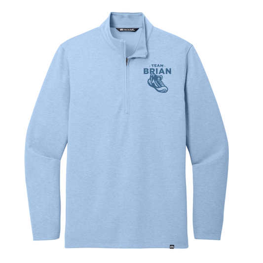 SEI TEAM BRIAN TravisMathew Coveside 1/4-Zip - Light Blue Heather