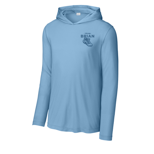SEI TEAM BRIAN Sport-Tek® Posi-UV® Pro Long Sleeve Hoodie - Light Blue
