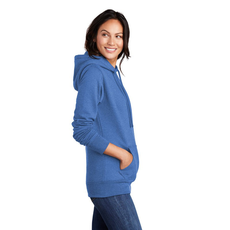 NEW SEI-Port & Company ® Ladies Core Fleece Pullover Hooded Sweatshirt-Heather Royal