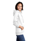 NEW SEI-Port & Company ® Ladies Core Fleece Pullover Hooded Sweatshirt-White