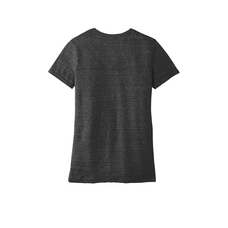 NEW SEI-JERZEES ® Ladies Snow Heather Jersey V-Neck T-Shirt-Black Ink