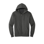 NEW SEI-District® Perfect Weight® Fleece Full-Zip Hoodie-Charcoal