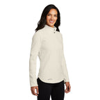 NEW SEI Eddie Bauer® Ladies 1/2-Zip Microfleece Jacket-Ivory