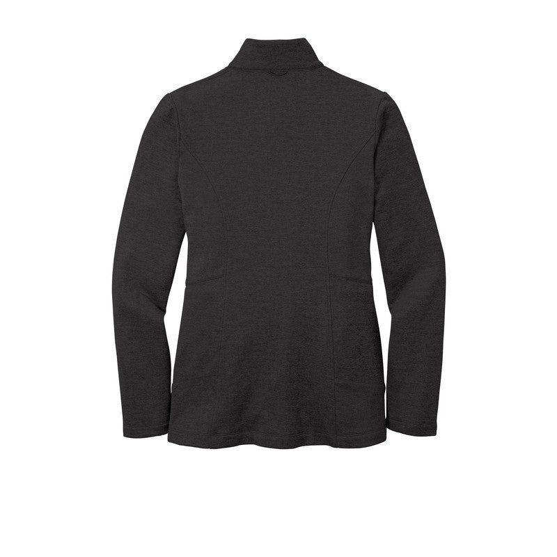 SEI Ladies Collective Striated Fleece Jacket-Deep Black Heather