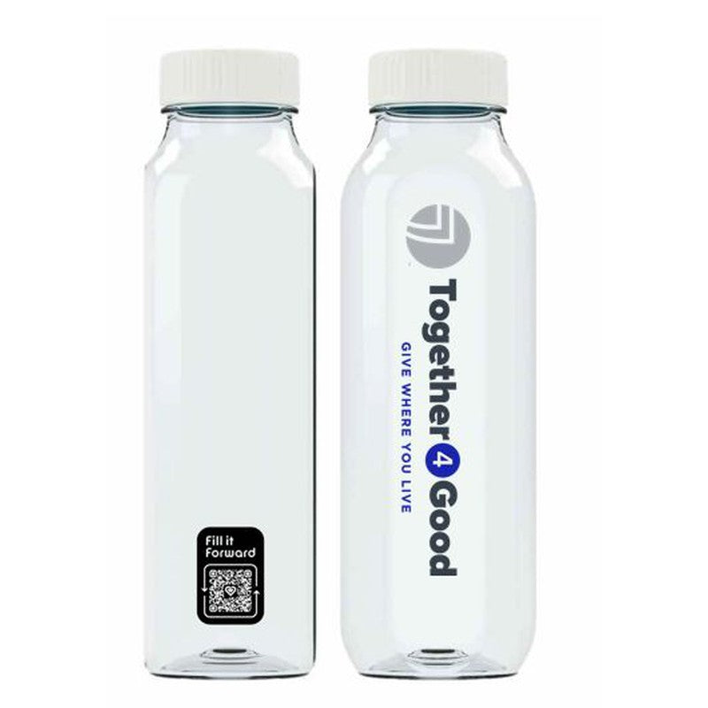 T4G Fill It Forward Cupanion Bottle - Clear with White Lid